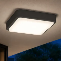 Plafoniera antracite per esterno quadrata top light irvine