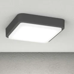 Plafoniera antracite per esterno quadrata top light irvine