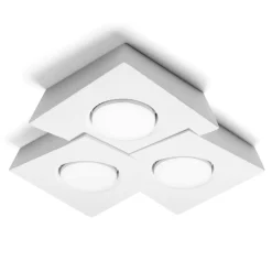 Plafoniera bianca da cucina moderna in gesso sforzin anchise