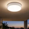 Plafoniera bianca per esterno ip65 rotonda 10w 3000k 16cm fp