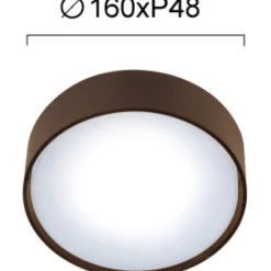 Plafoniera bianca per esterno ip65 rotonda 10w 3000k 16cm fp