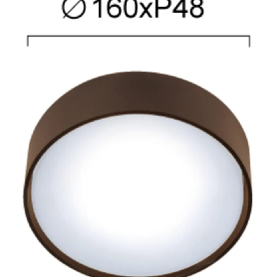 Plafoniera bianca per esterno ip65 rotonda 10w 3000k 16cm fp