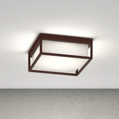 Plafoniera corten da esterno quadrata moderna top light osaka