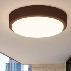Plafoniera corten per esterno balcone rotonda top light baku