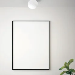 Plafoniera cucina moderna nera vetro bianco 19cm miloox bombo