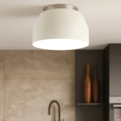 Plafoniera da cucina rotonda mug miloox design moderno tortora