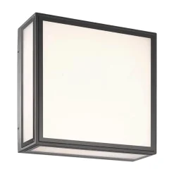 Plafoniera da esterno antracite led 14w 3000k quadrata