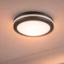 Plafoniera da esterno antracite con sensore movimento 11w 3000k