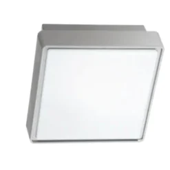 Plafoniera da esterno 30cm quadrata grigio ondaluce