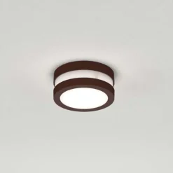 Plafoniera da esterno corten rotonda top light soho