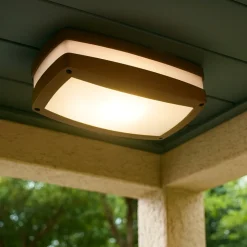 Plafoniera da esterno gea luce ura ruggine marrone