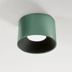 Plafoniera hole verde tonda led 24w 3000k perenz illuminazione