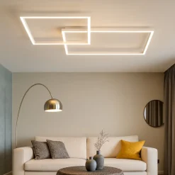 Plafoniera led cct 3000k 4000k 6000k moderna perenz cross bianco