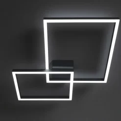Plafoniera led cct 64w 3000k 4000k 6000k nera moderna perenz cross