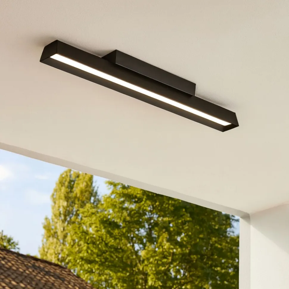 Plafoniera led 3000k per esterno ip 65 nera linea light lira