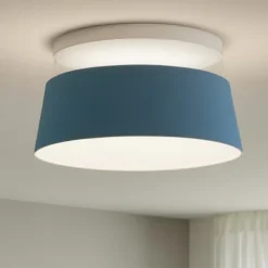 Plafoniera led 3000k per soggiorno celeste stilnovo oxygen