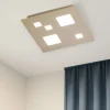 Plafoniera led 3000k sabbia quadrata moderna isyluce