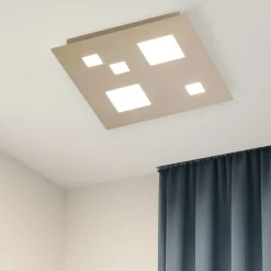 Plafoniera led 3000k sabbia quadrata moderna isyluce