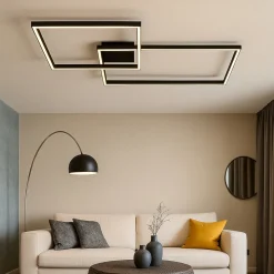 Plafoniera led 45w cct 3000k 4000k 6000k nera moderna perenz