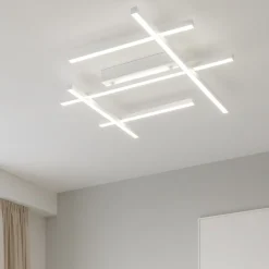 Plafoniera led 50w cct net bianca perenz design moderna