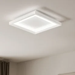 Plafoniera led 30w 3000k bianca quadrata moderna perenz illuminazione