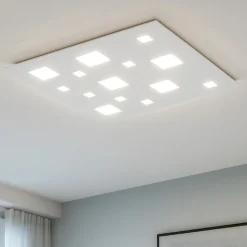 Plafoniera led 60w 3000k bianca quadrata isyluce extra-large