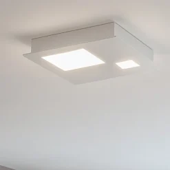 Plafoniera led 12w 3000k quadrata bianca moderna isyluce