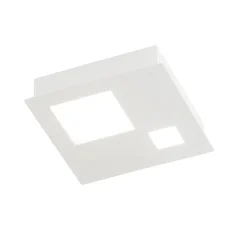Plafoniera led 12w 3000k quadrata bianca moderna isyluce