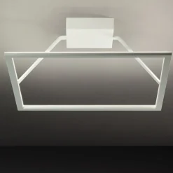 Plafoniera led 63w 3000k quadrata bianca affralux quattro