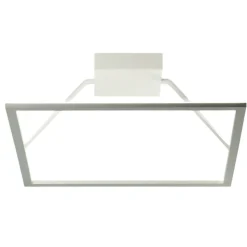 Plafoniera led 63w 3000k quadrata bianca affralux quattro