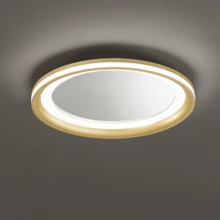 Plafoniera led 59w 3000k tonda oro miro perenz illuminazione
