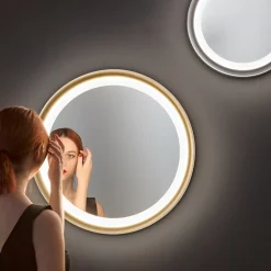 Plafoniera led 59w 3000k tonda oro miro perenz illuminazione
