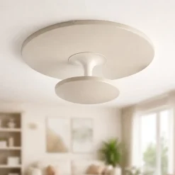 Plafoniera moderna conrad sabbia fabas luce per sala da pranzo