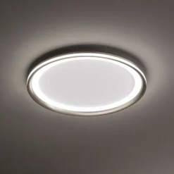 Plafoniera moderna da soffitto led 66w 3000k edge grigio titanio perenz