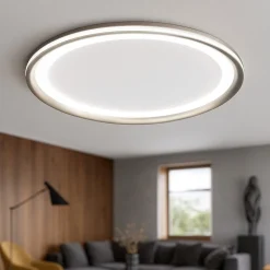 Plafoniera moderna da soffitto led 66w 3000k edge grigio titanio perenz