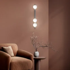 Plafoniera moderna grigio titanio con sfere snooky perenz