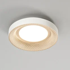 Plafoniera moderna hive led 40w 3000k 4000k bianco oro perenz