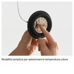 Plafoniera moderna in vetro bianco led 2700k 3000k 4000k fabas lunar