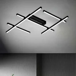 Plafoniera moderna net nero perenz 50w cct