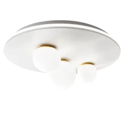 Plafoniera moderna per camera da letto bianco oro perenz ball