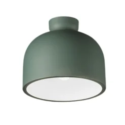 Plafoniera moderna verde bianco yelmo perenz illuminazione