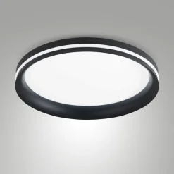 Plafoniera nera led isy fabas luce per cucina moderna