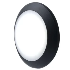 Plafoniera nera per esterni rotonda top light verona