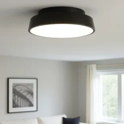 Plafoniera nera tonda led 3000k 4000k isyluce