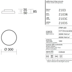 Plafoniera nera tonda led 3000k 4000k isyluce