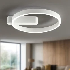 Plafoniera off bianca design moderna led cct perenz