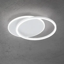 Plafoniera orbit bianca design moderna led 43w 3000k perenz