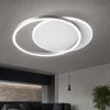 Plafoniera orbit perenz led 43w 3000k bianco grigio tonda moderna