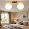 Plafoniera per camera da letto moderna oro jugen miloox