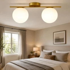Plafoniera per camera da letto moderna oro jugen miloox